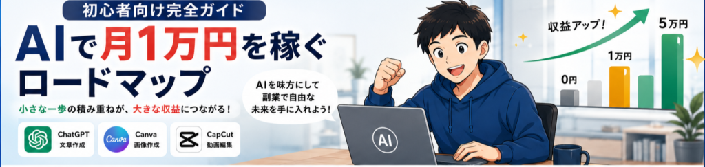 AIで月1万円を稼ぐロードマップ【初心者向け完全ガイド】